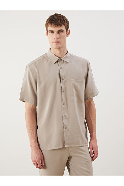 LC Waikiki Regular Fit Short Sleeve Dobby Men's Shirt