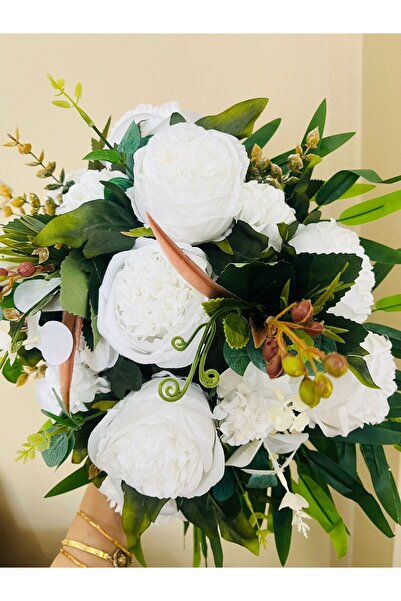 essacraft Luxury White Orchid Bride Car Ornament Flower