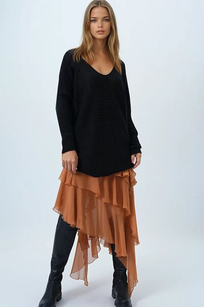 VAGGON V λαιμόκ κατοίκι Σαλονίκης πλεκτό oversized πουλόβερ