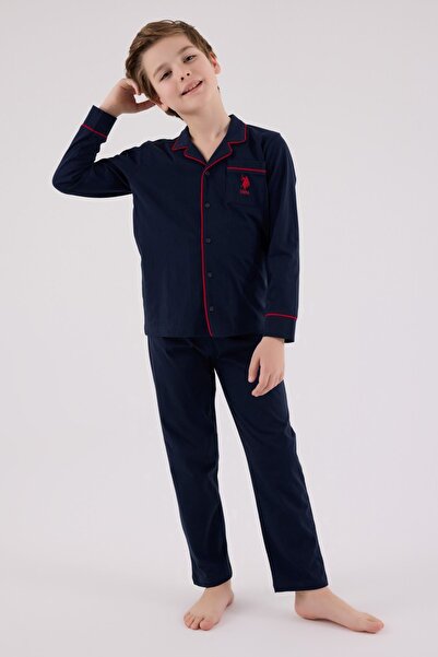 U.S. Polo Assn. 4-15 ani Licențiat Us Polo Assn Costum băieți - bleumarin