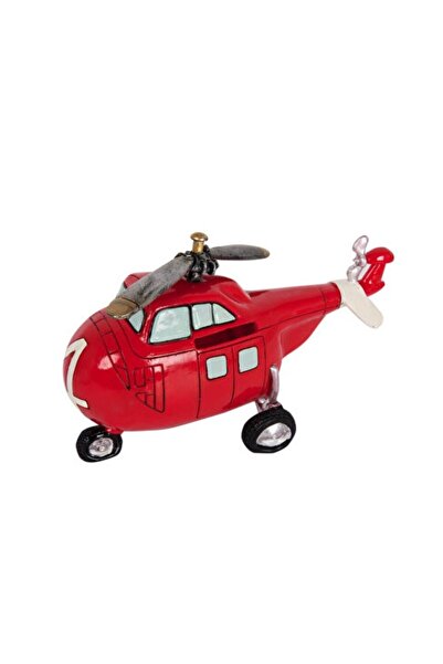 esdekor Design Helicopter Resin Material Piggy Bank Office 1 Piece