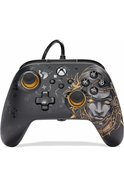 Powera Controller cu fir, Advantage Wired, Xbox Series X, S, Xbox One, PC, Fortnite: Mideas, Negru