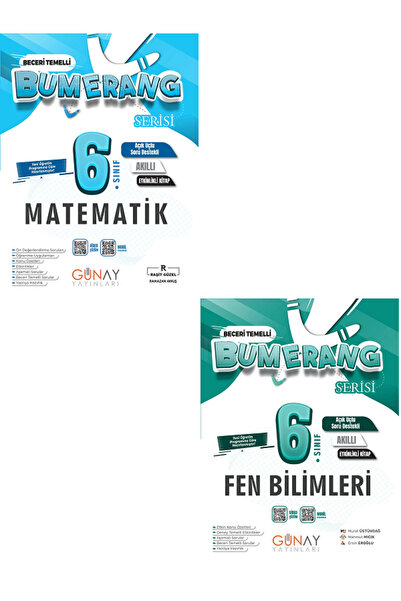 Günay Yayınları 6.Sınıf Günay BUMERANG Matematik + Fen Bilimleri Akıllı Etkin...