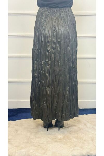 RACE FASHİON Long Elastic Waist Skirt Rc4003