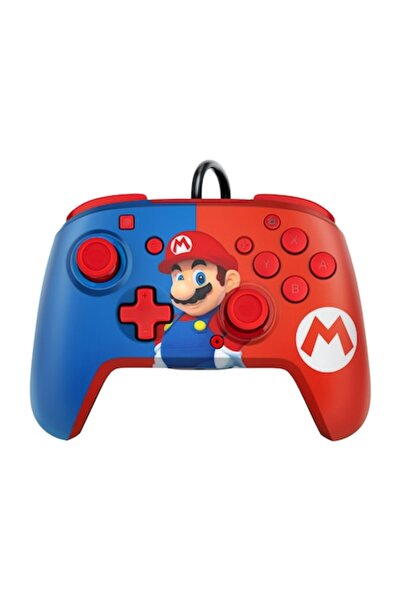 Pdp Faceoff Deluxe+ Wired Controller for Nintendo Switch Audio Mario
