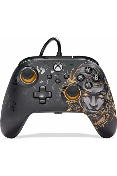 Powera Controller cu fir, Advantage Wired, Xbox Series X, S, Xbox One, PC, Fortnite: Mideas, Negru