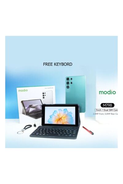 Modio M798 Android Tablet – 7" HD, 6GB RAM, 256GB, Keyboard & Mouse