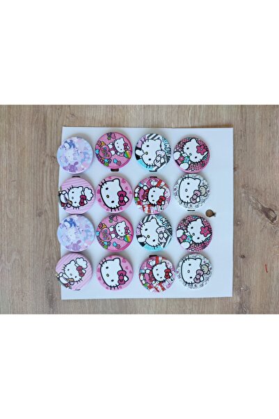 BUCHE Hello Kitty 4'lü Metal Rozet Seti