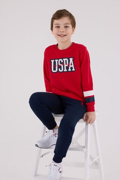 U.S. Polo Assn. 4-15 Years Old Licensed Us Polo Assn Boys Team-Red