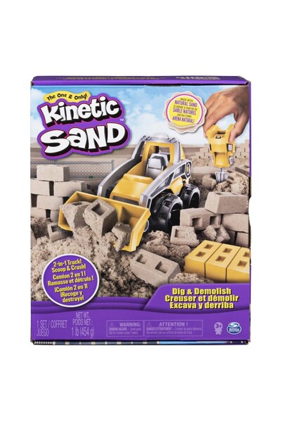 Kinetic Sand Set Kinetic Sand - Excavate and Demolish, 454g