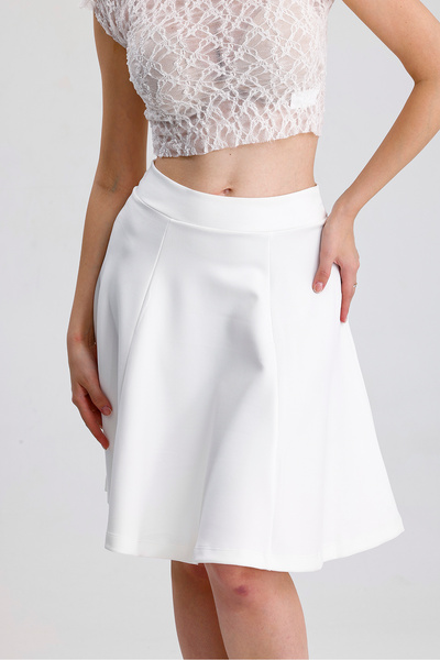 Sense Жіноча спідниця з воланами вище коліна, колір екрю, модель Etk13994Uz