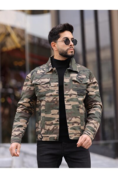 Wkm Denim καμουφλάζ εφαρμοστό Ανδρικό μπουφάν