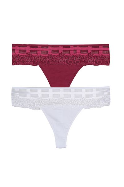 koza iç giyim Women's Cotton Lace Detailed Thong