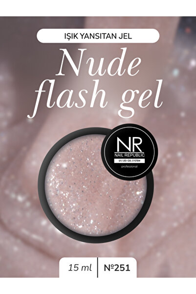 Nail Republic Kalıcı Simli Tırnak Jeli Bej Nude Flash Gel 251 – Doğal Nude To...