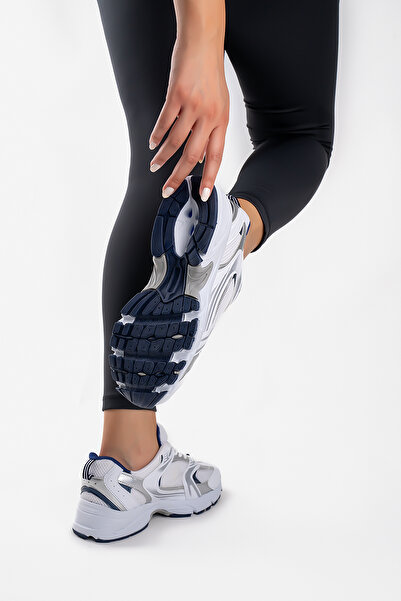 Blyss Kadın Erkek Unisex Beyaz Lacivert Spor Ayakkabı Sneaker