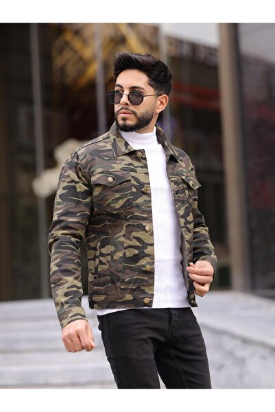 Wkm Denim καμουφλάζ εφαρμοστό Ανδρικό μπουφάν