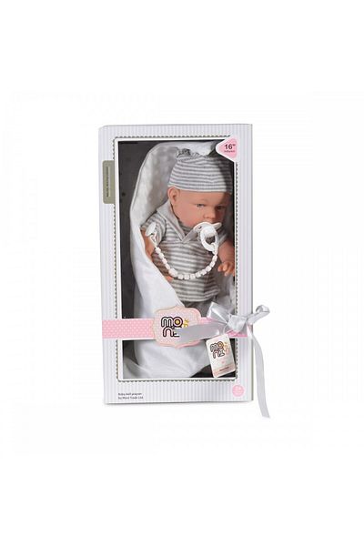 Moni Baby 41cm with Baby Grey blanket