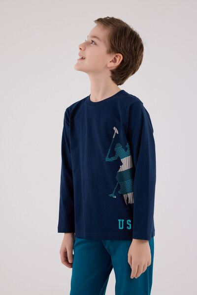 U.S. Polo Assn. 4-15 Years Licensed Us Polo Assn Boys' Suit-Navy Blue