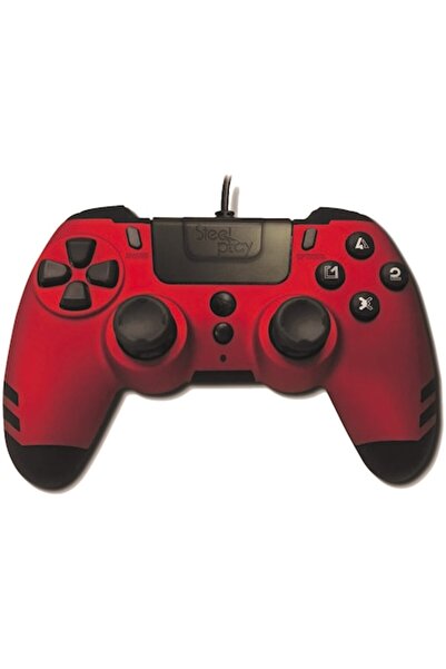 Steel Play Controller Metaltech Wired Steelplay, Ruby Red pentru PC, PlayStation 3 si PlayStation 4