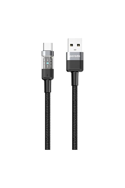 porodo كابل مضفر من USB-C إلى USB-A، بطول 1.2 متر، بسرعة 480 ميجابت في الثاني...