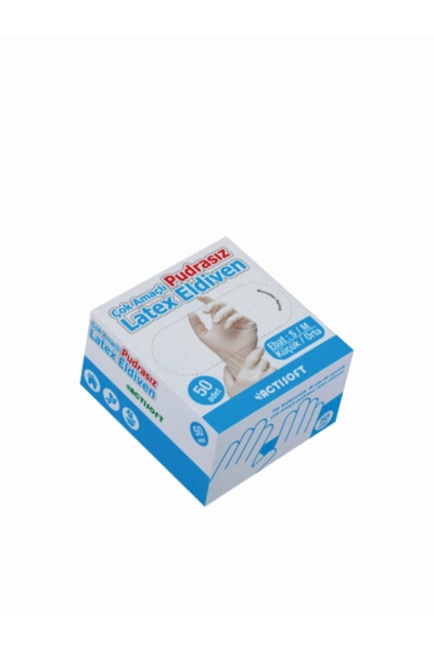 actisoft Powder Free Latex Gloves S-M (50 Pcs)