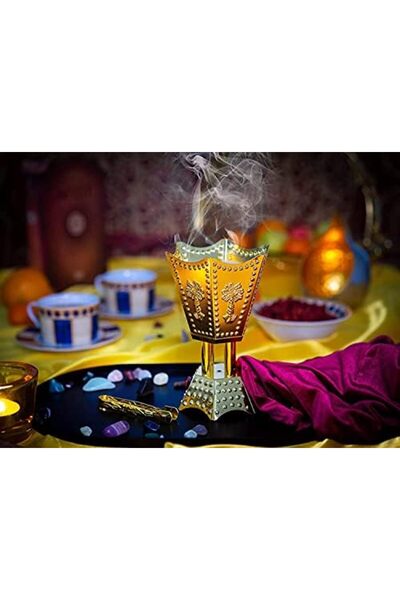 Alsaqer GO2CAMPS Premium Bakhoor Charcoal Tong Gold Plated | Charcoal Tongs for Incense Burner | Madkhan Cha