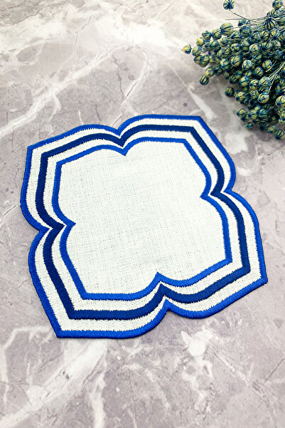 WEARE2 منديل كوكتيل مطرز باللون الأزرق الداكن من Moonrise