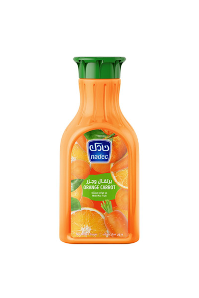 Nadec مشروب البرتقال والجزر مع الفواكه المشكلة، بدون إضافة سكر، 1.3 لتر