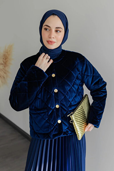 moda auram Kadife Kapitone Mont