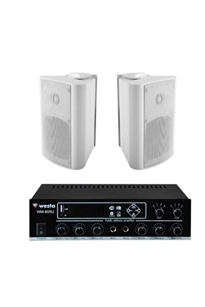 Westa 2 Adet 6,5'' Profesyonel Cafe, Okul , Mağaza Ses Sistemi, Amfi ve Hopar...