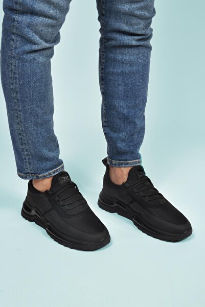 WALKWAY Than 836 M Siyah Fileli Erkek Mevsimlik Spor Ayakkabı