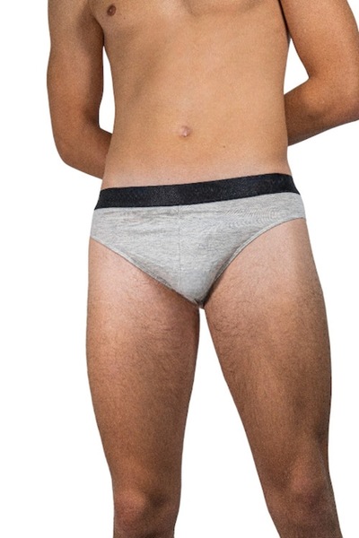LUAN Men's Classic Briefs, Light Grey Melange