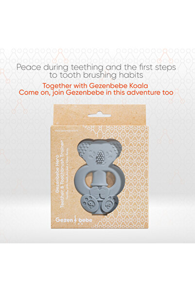 Gezenbebe Baby Training Toothbrush & Teether | Soft BPA-Free Infant Tooth Brush, Teething Relief