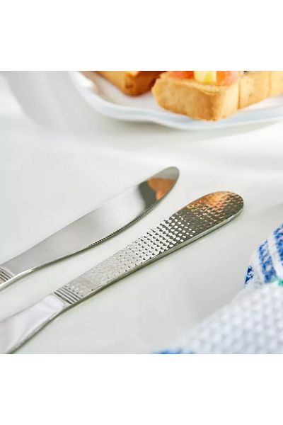 Home Box Hammered Stainless Steel Table Knife - Set of 2