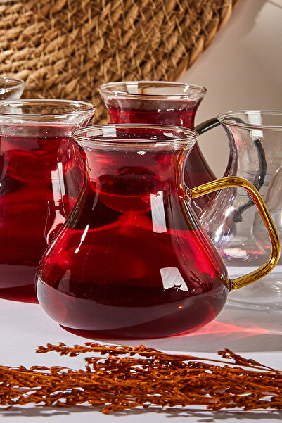 Perotti STD Ehl-i Keyf Renkli 6'lı Brosilikat Çay Bardağı Seti 200 ml