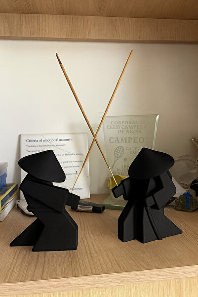 SORA DESIGN Samuray Figürlü Dekoratif Tütsülük – Tütsü Çubuğu Tutucu (1 Adet)