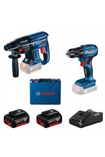 Bosch 2'li Vidalama ve Kırıcı-Delici Akülü Set GSR 185+GBH 180 2x4 Ah 0615990N20