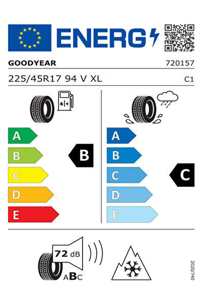 Goodyear 225/45R17 94V Wıntercommand XL FP Oto Kış Lastiği (Üretim Yılı: 2025)