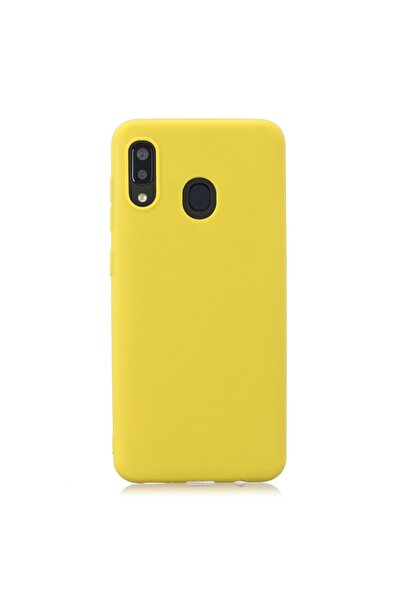 Atlas Ултратънък матов калъф за SAMSUNG Galaxy A20s (жълт)