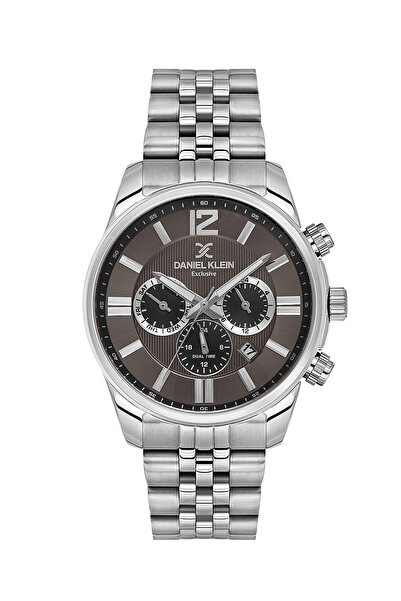 Daniel Klein ساعة رجالية فضية فاخرة من الفولاذ المقاوم للصدأ DK.6.14232-4