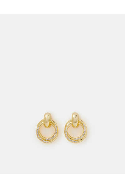 Accessorize Z Parlak Kapı Kulpu Küpe Altın Kaplama