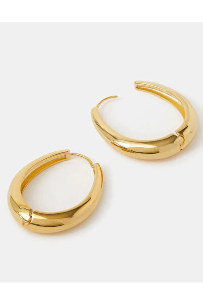 Accessorize Z Large Oval Küpe Altın Kaplama