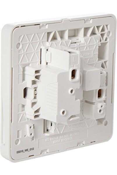 Schneider Electric E8315_WE_G12 Avataron 3P 13A 250V Switched Socket, White