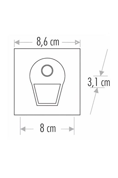 Cata Ct 5170 G 1 W Sensörlü Koridor Led Spot Günışığı