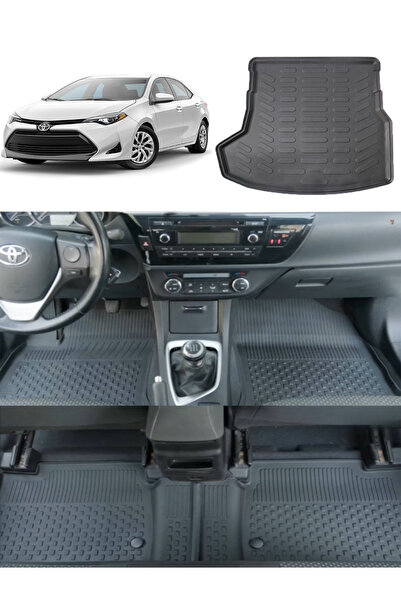Sahler Toyota Corolla 2013-2018 4.5D Paspas 3D Rİzline Bagaj Havuzu Set