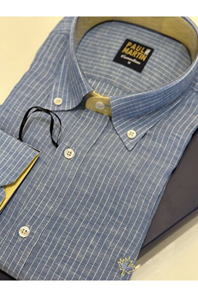 Paul Martin Canadian PAUL MARTİN S25 NEW COLLECTION ÇİZGİLİ COTON ER GÖMLEK- PM3635R -013