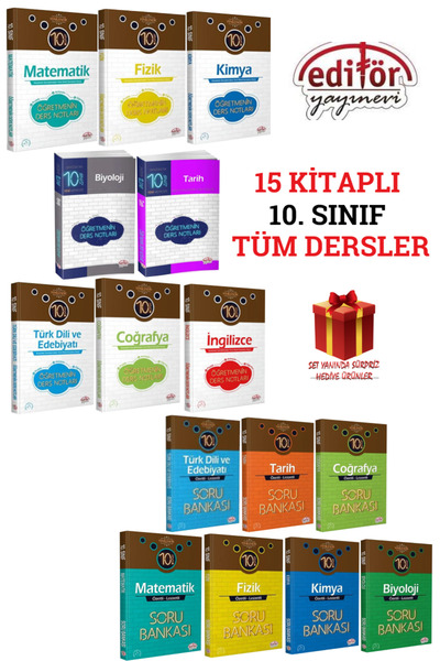 Editör Yayınevi 10. Sınıf Tüm Dersler Öğretmenin Ders Notları+ Özetli-Lezzetl...