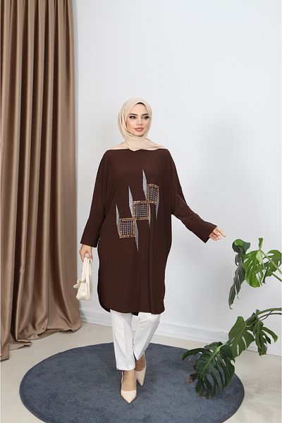 NİSUM MODA Stoned Sandy Tunic