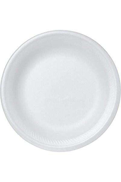 Alsaqer Disposable Round Foam Plate 10 inches white Pack, 25 Pieces