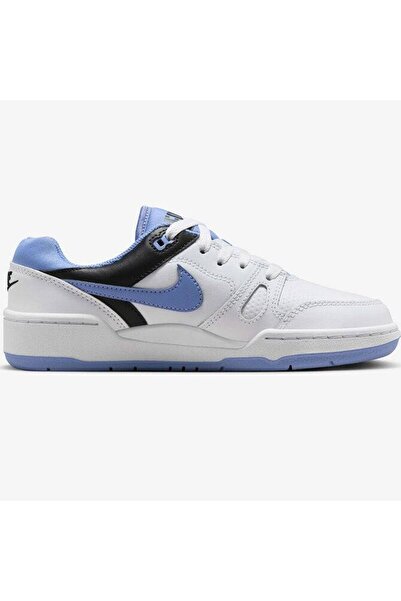Nike Full Force Lo Gs Leather Unisex Sneaker Mavi Swoosh Hakiki Deri Günlük S...